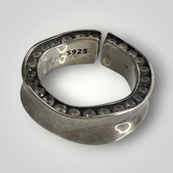 MINI CYBER HIDDEN HILLS STERLING SILVER 925 RING sz 5,5 - Picture 3 of 9